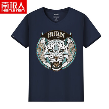 南極人（Nanjiren） 短袖 男士T恤 藍(lán)/白虎 