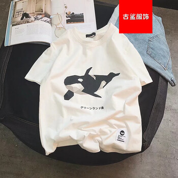尊尚鳥（zunshangniao） 短袖 男士T恤 鯊魚白色 