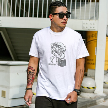傲信鳥(niǎo) 短袖 男士T恤 拳頭白色 XL，4XL，5XL，L，XXXL，M，XXL