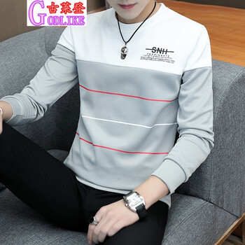 古萊登（GODLIKE） 長(cháng)袖 男士T恤 W2783灰色 