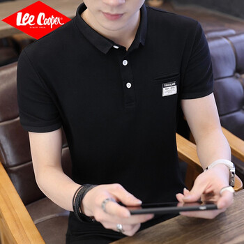Lee Cooper 短袖 男士T恤 LG1718黑色 