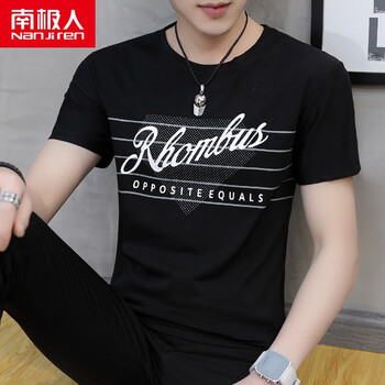 南極人（Nanjiren） 短袖 男士T恤 T02黑色 