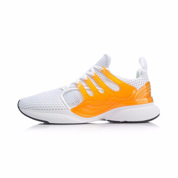 李寧（LI-NING）跑步鞋標(biāo)準(zhǔn)白/冰橙色/孔雀綠 