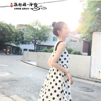 酷梵?。↘UFANXI） 純色 波點 連衣裙
