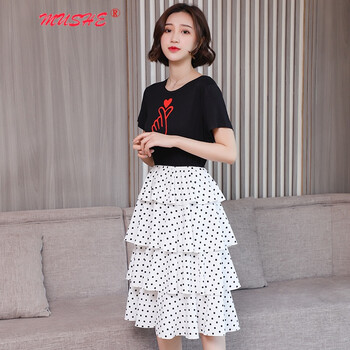 慕舍（mushe） 抽象圖案，圓點 波點，印花 連衣裙