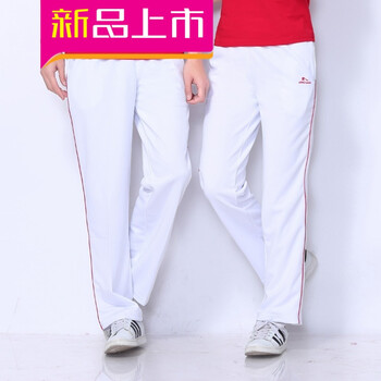 CJZ 長(zhǎng)袖 男士T恤 白色單細(xì)紅條褲 