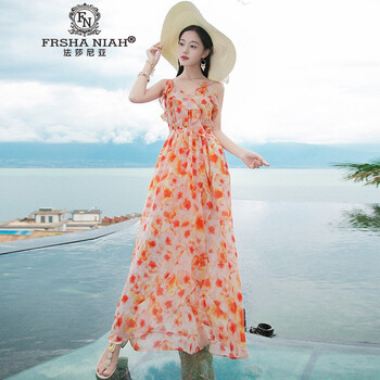 氣質(zhì)印花連衣裙，打造優(yōu)雅小仙女
