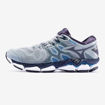 美津濃（MIZUNO）跑步鞋水泥灰/深紫 39