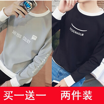 古萊登（GODLIKE） 長袖 男士T恤 T01灰薄款+T02黑薄款 XL，L，XXL，XXXL，M