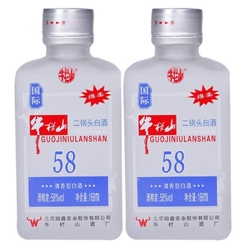 牛欄山（niulanshan）53/58500ml，375mL及以下 清香型，清香