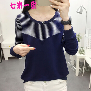 七米一家 拼色 短袖 T恤 女 圓領(lǐng)
