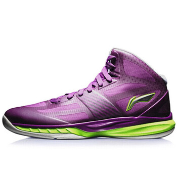 李寧（LI-NING）籃球鞋風信紫/亮葡紫/熒光嫩綠（069） 