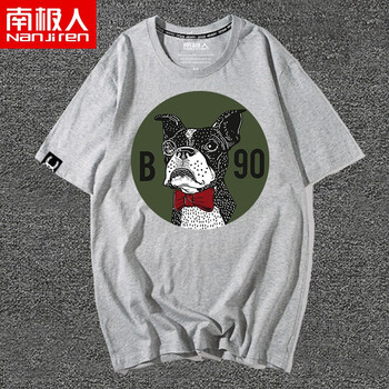南極人（Nanjiren） 短袖 男士T恤 灰/斑點(diǎn)狗 