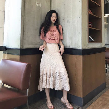 印花女神半身裙