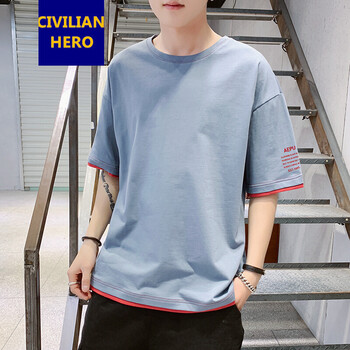 Civilian Hero 短袖 男士T恤 霧霾藍 