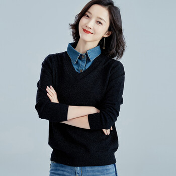 假兩件針織衫，微胖女生的福音