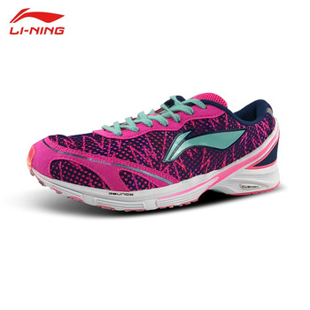 李寧（LI-NING）跑步鞋AJJM014-1熒光果粉 