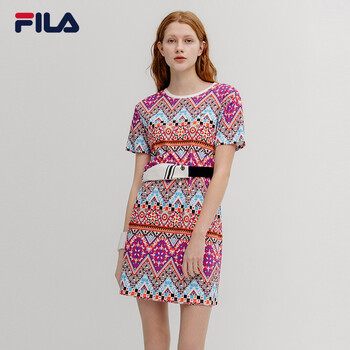 FILA 碎花 拼色，波點 連衣裙