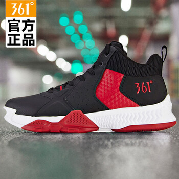 361°籃球鞋曜石黑/F1紅 44，45以上，39，40，41，42，43
