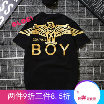 OLOEY 短袖 男士T恤 黑金 