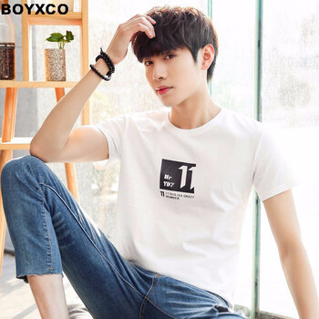 BOYXCO 短袖 男士T恤 911白色 