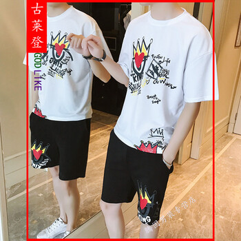 古萊登（GODLIKE） 短袖 男士T恤 T88白配黑 