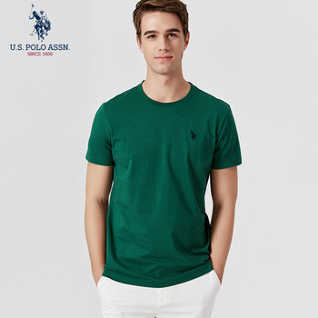 U.S. POLO ASSN. 短袖 男士T恤 墨綠色 