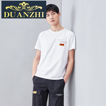 端致（DUANZHI） 短袖 男士T恤 米白Y4 
