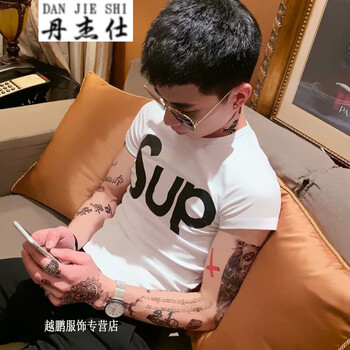 丹杰仕（DANJIESHI） 短袖 男士T恤 DT54白色 