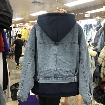 元素,新款,大碼厚外套女,樣式,流行,趨勢,拼接,牛仔