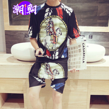 C2潮朝(C2 chao chao) 短袖 男士T恤 1號色 