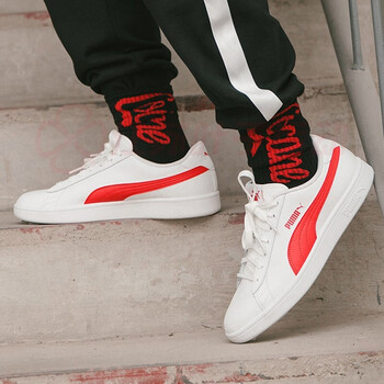 彪馬（Puma）跑步鞋365215-09/紅白/Smash v2 