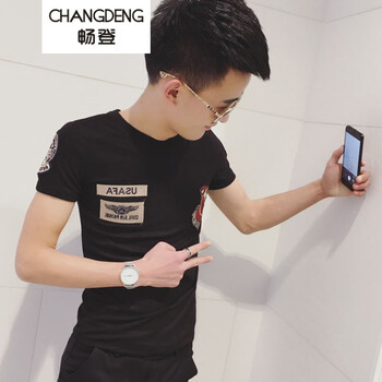 暢登（CHANGDENG） 短袖 男士T恤 701黑色 