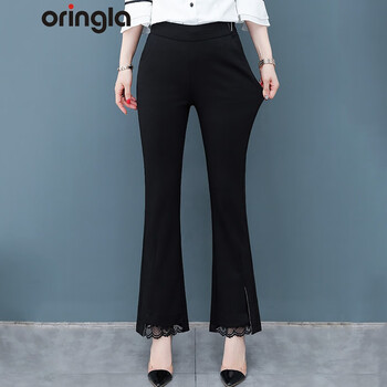 歐潤(rùn)娜（Oringla）  喇叭褲 女 九分褲 休閑褲
