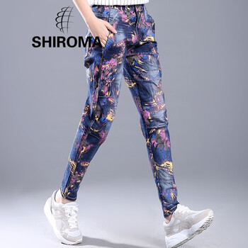 SHIROMA 高腰 哈倫褲 女 長褲 牛仔褲