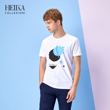 海一家（Hieiika） 短袖 男士T恤 漂白花紋M2 