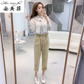 修身闊腿褲，穿出你的女神范
