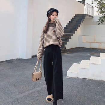 寬松毛呢闊腿褲，打造優(yōu)雅小仙女