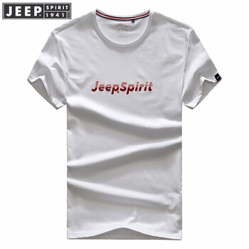 吉普（JEEP） 短袖 男士T恤 01-白色 