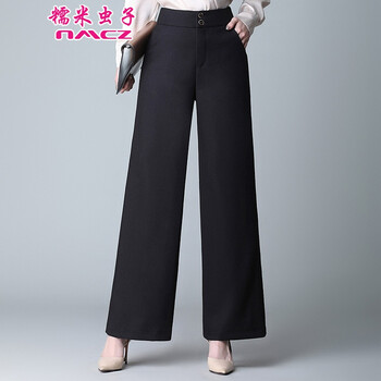 女式彈力格子褲