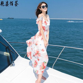 小碎花雪紡長裙