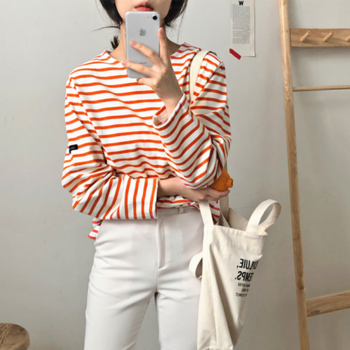 條紋長袖韓國