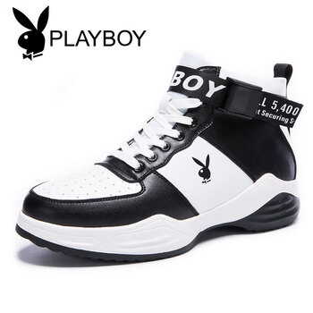 花花公子（PLAYBOY）男士白黑 39