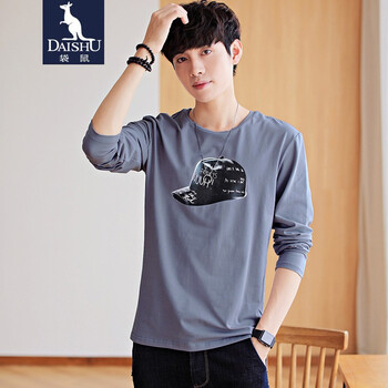 袋鼠（DAISHU） 長袖 男士T恤 DS8911藍色 XL，L，XXXL，XXL，M