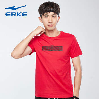 鴻星爾克（ERKE） 短袖 男士T恤 正紅 