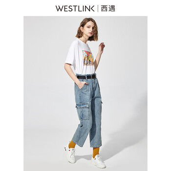 西遇（Westlink） 印花 短袖 T恤 女 圓領(lǐng)