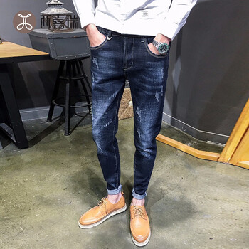 西嘉瑞 修身褲  男士牛仔褲