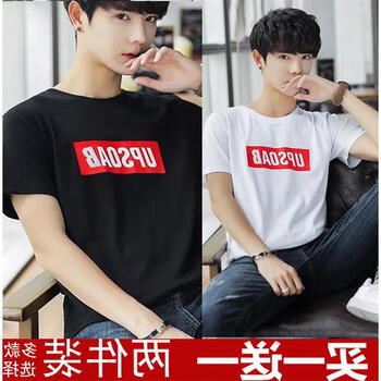 凌登（LingDeng） 短袖 男士T恤 UP白 UP黑 