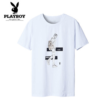 Playboy 短袖 男士T恤 白色（218） 