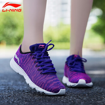 李寧（LI-NING）跑步鞋新湖人紫/粉 -2 37